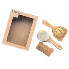 شانه و برس چوبی خارجی کیدیلو (3 تکه)